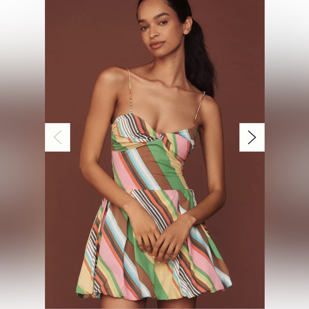 NWT Anthropologie Multicolor Striped Mini Dress